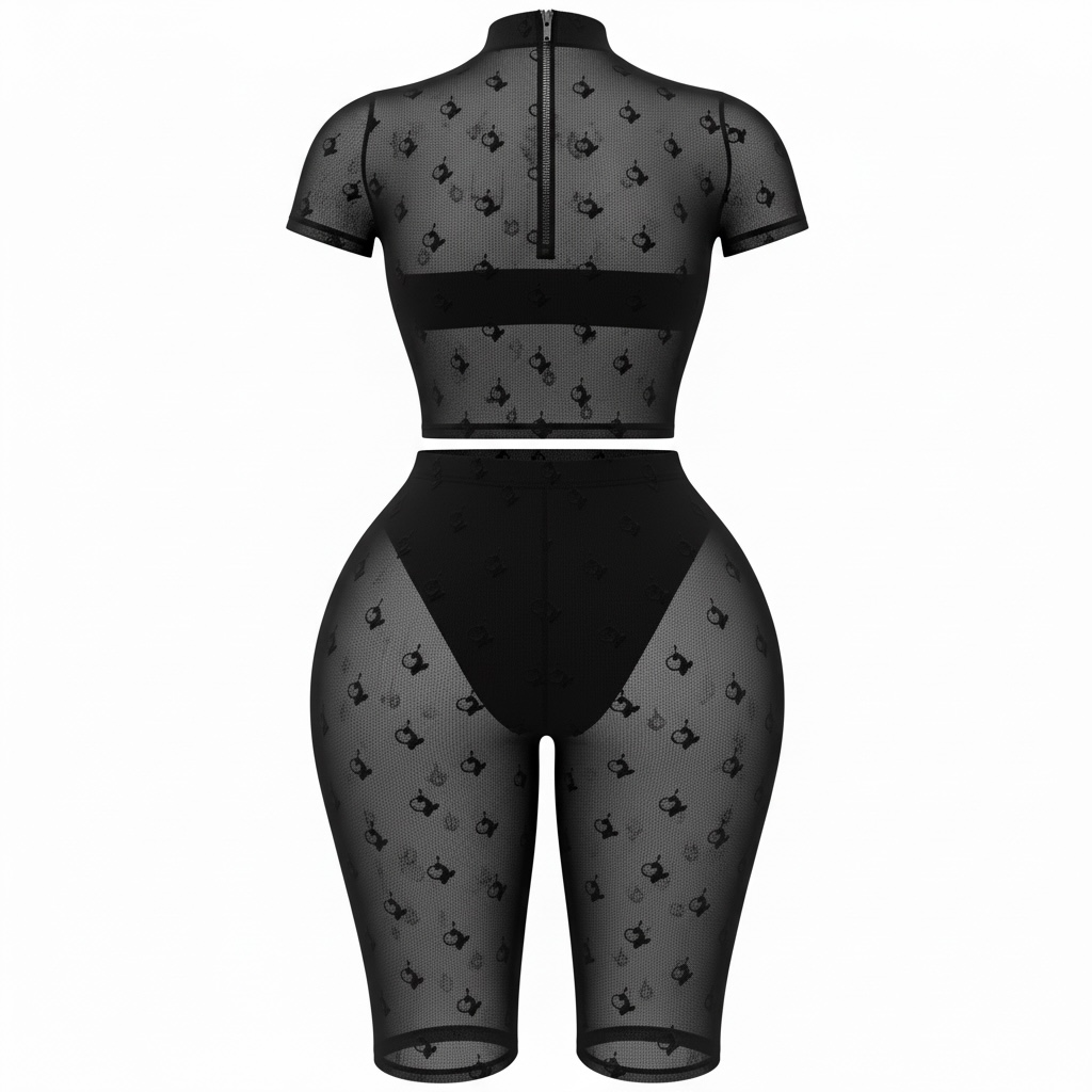 Midnight Muse Mesh Capri Set