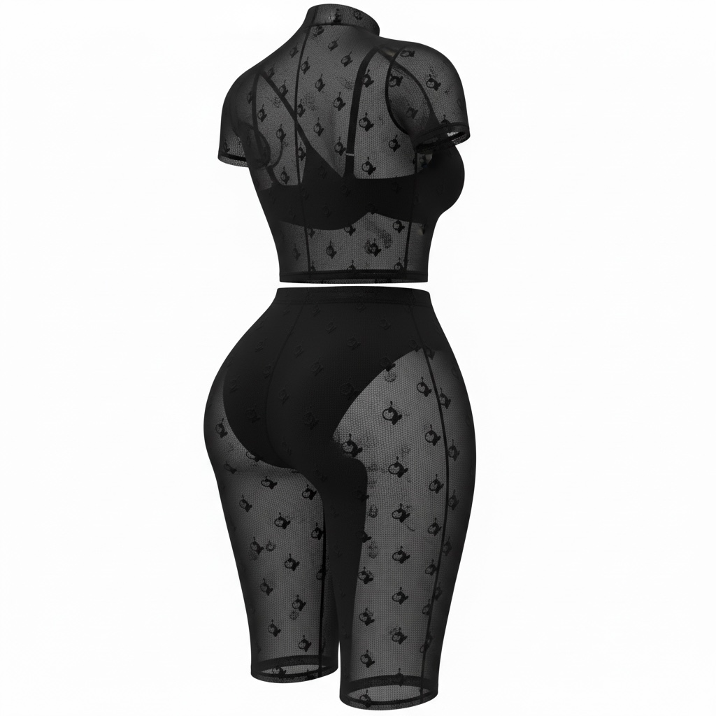 Midnight Muse Mesh Capri Set