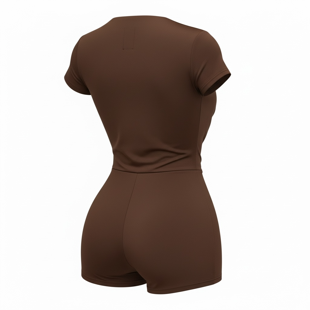 Cocoa Desire Draped Romper